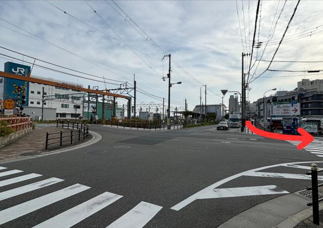 安治川口駅からかすが整骨院のルート案内写真3