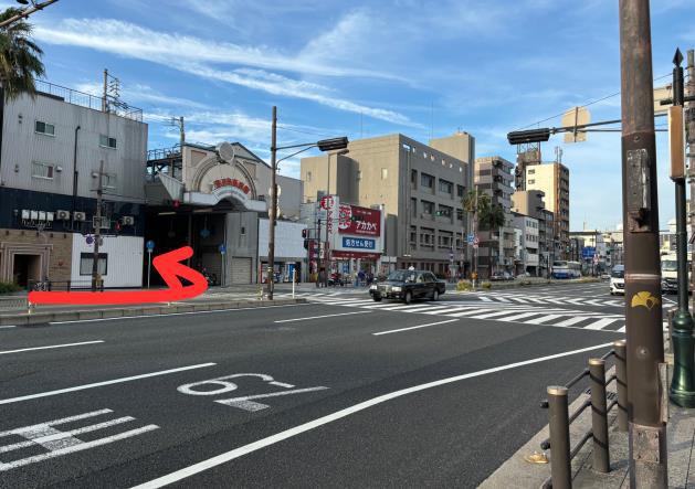 安治川口駅からかすが整骨院のルート案内写真10