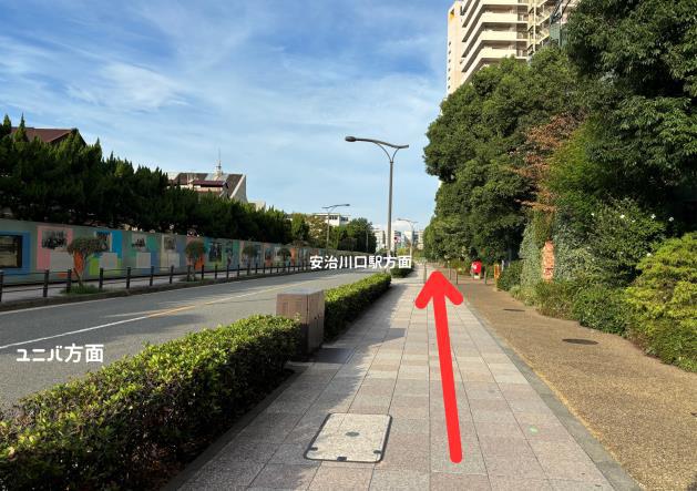 ユニバーサルシティ駅・ユニバーサルシティーウォーク周辺からかすが整骨院のルート案内写真2