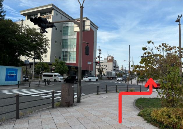ユニバーサルシティ駅・ユニバーサルシティーウォーク周辺からかすが整骨院のルート案内写真4