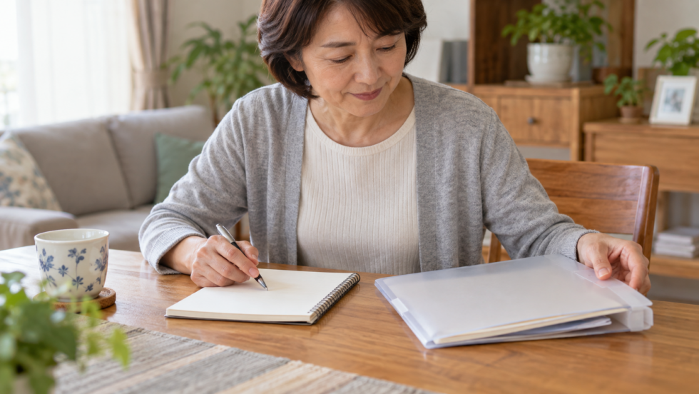受診時に伝える内容を手元で整理するAI生成イメージ